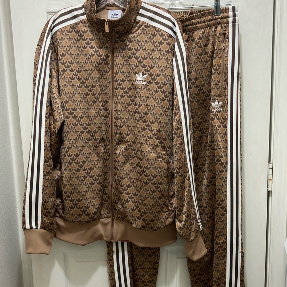 Adidas Originals Firebird Adicolor 70s Monogram Tracksuit jacket joggers NWOT
